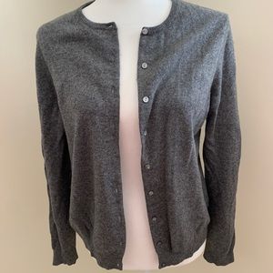Gray cashmere cardigan